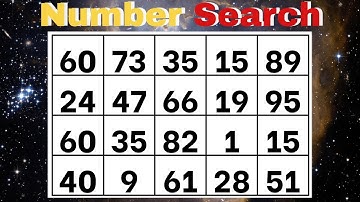 Number Search... #11 Game Will Test Your Brain Power! Quiz  | Memory | brain game |  #asmr