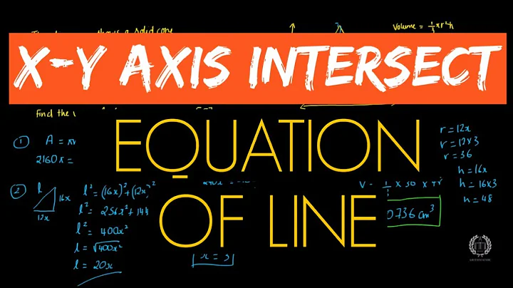 Equation of Tangent Part 1 |  X-Y Axis Intersection