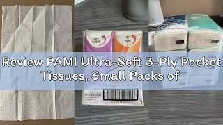 Review PAMI Ultra-Soft 3-Ply Pocket Tissues, Small Packs of Tissues for Purse, Strong & Absorbent Fa screenshot 4