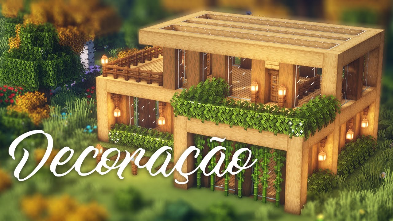 Minecraft Tutorial - CASA SIMPLES FEITA DE MADEIRA  Minecraft cottage,  Minecraft modern, Minecraft house designs