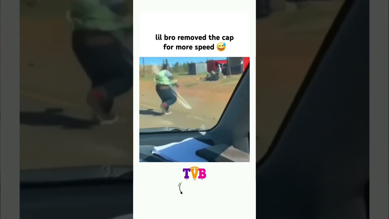 Lil bro remove the cap for more speed 😅🤣😂