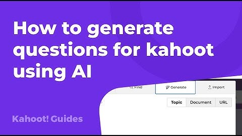 How to generate questions for kahoot using AI