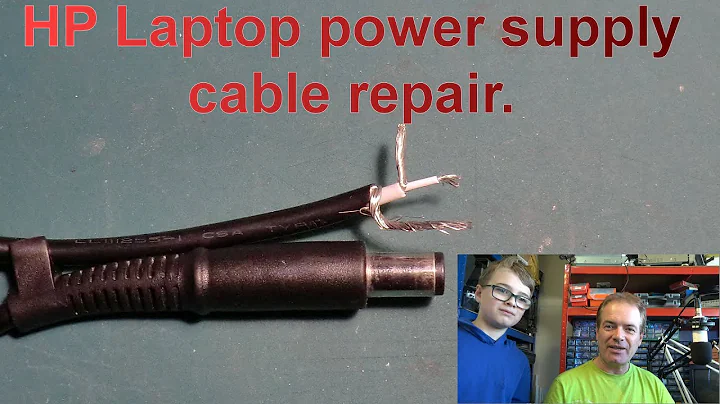 Changing the cable on an HP laptop power supply
