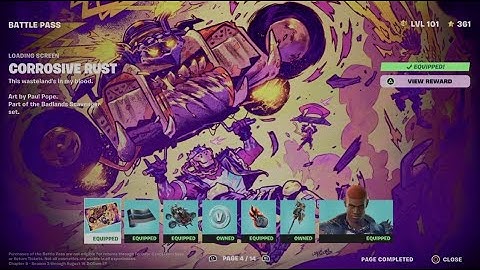How to Unlock Corrosive Rust Loading Screen in Fortnite | Battle Pass Rewards Page 4