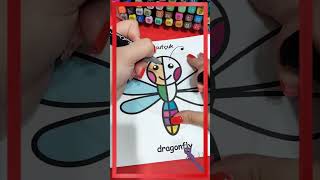 ASMR drawing dragonfly art asmr  стрекоза рисунок арт асмр#shorts #short #asmr #art #стрекоза