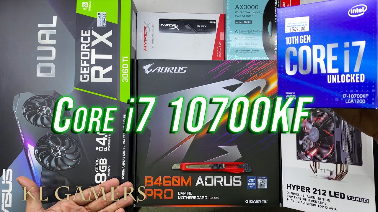 intel Core i7 10700KF GIGABYTE B460M AORUS PRO RTX 3060Ti Hyper