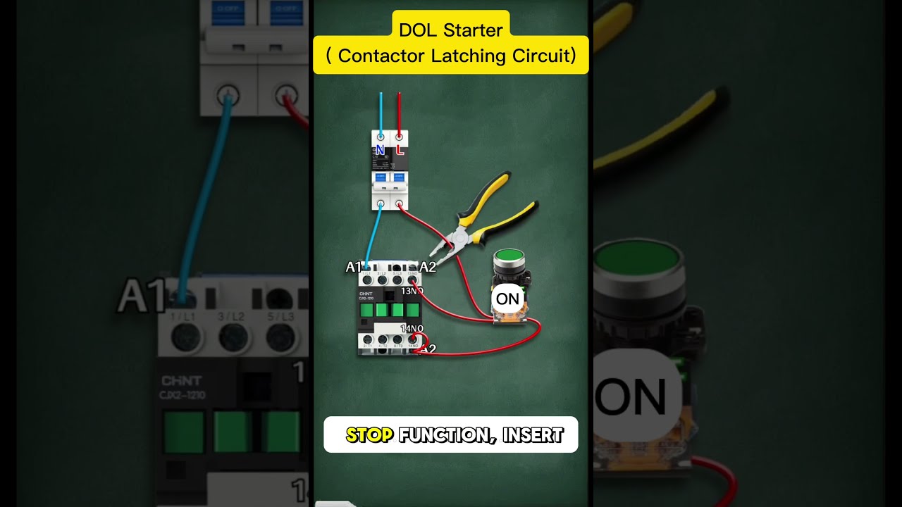 How To Wire A Contactor Latching Circuit Easy Motor Start Stop Wiring Explained