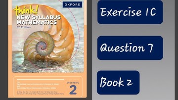 Exercise 1C (Linear Functions ) Question 7 Think New Syllabus Mathematics 8th Edition Book 2