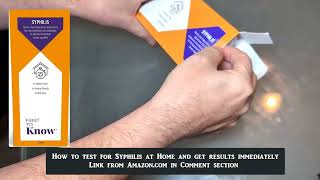 Full How to Test Yourself for SYPHILIS at Home (Lab Results in Minutes FIRST TO KNOW Kit off Amazon) Guide
