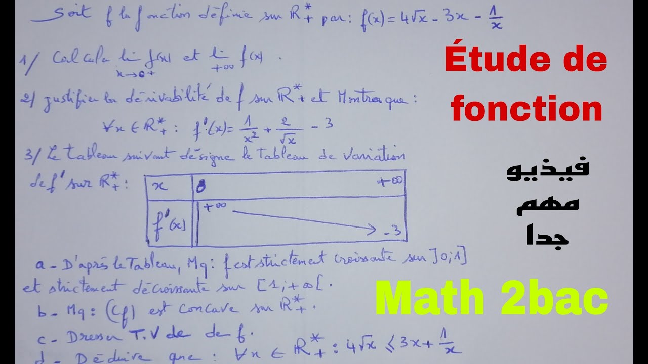 etude de fonction......math 2bac..