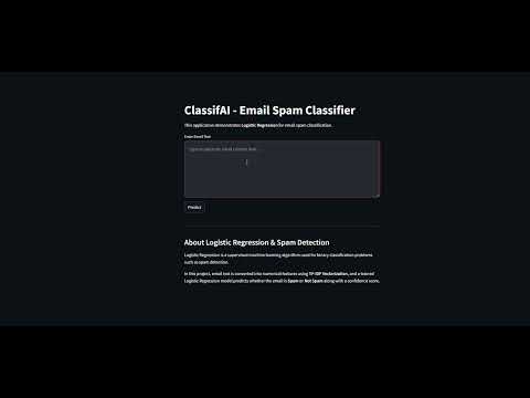 Email Spam Classifier with Python & Streamlit