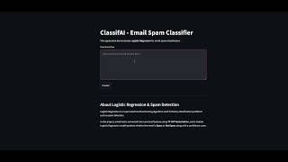 Email Spam Classifier with Python & Streamlit