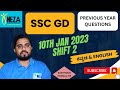 Target ssc gd previous year questions10th jan 2023 shift 2 santhosh hongal sir