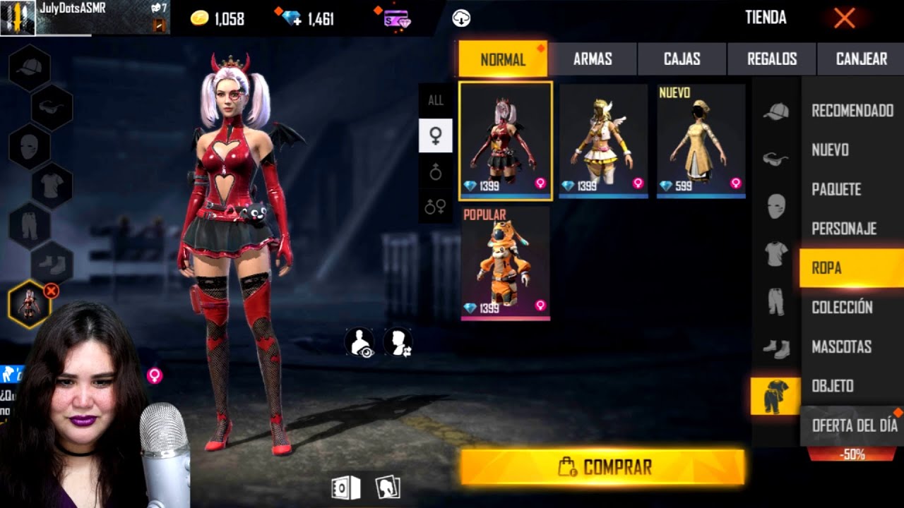 ★ASMR★ Gastando Diamantes y jugando durante una hora! FREE FIRE 🤬🔥😈 | ASMRJulyDots