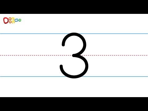 Learn How to Write the Number 3 - DonDonMe Kids TV