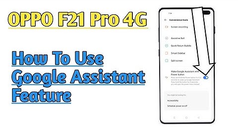 OPPO F21 Pro 4G || How To Use Google Assistant With Power Button