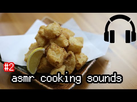 【ASMR Cooking Sounds #2】Sounds of making "Fried Nagatoro "/長芋の唐揚げ 長尺ver【料理 音】
