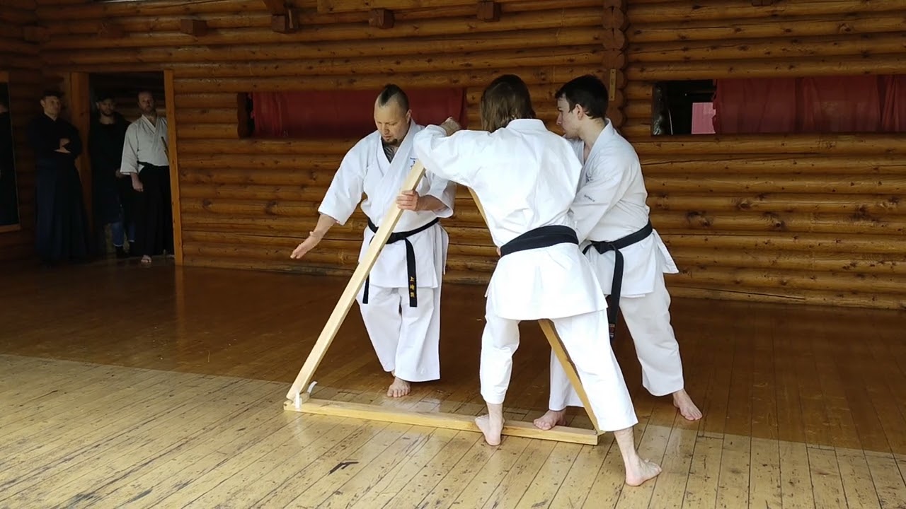Tameshiwari kote uchi wood 50*50 / Dojo Seidokan Open Festival Istra-Taikai Uechi Ryu Karate