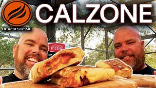 AMAZING CALZONE MADE ON THE BLACKSTONE GRIDDLE! EASY RECIPE screenshot 3
