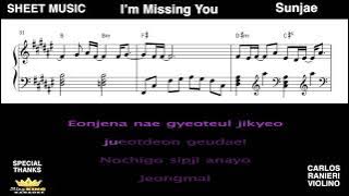 I'm Missing You - Sunjae - Partituraoke - Sheet Music - Carlos Ranieri Violino