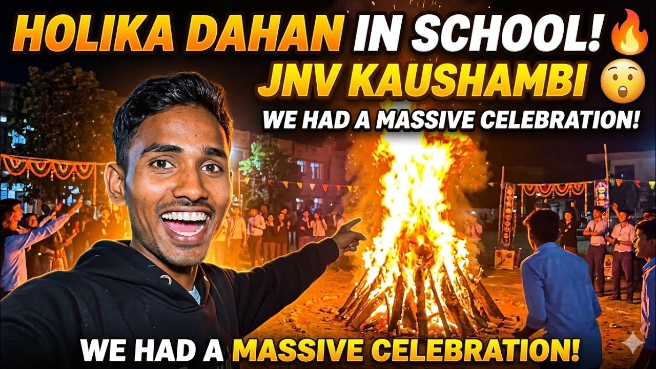 Holika Dahan 2026 Celebration at JNV Kaushambi! 🔥 | Cultural Vibes