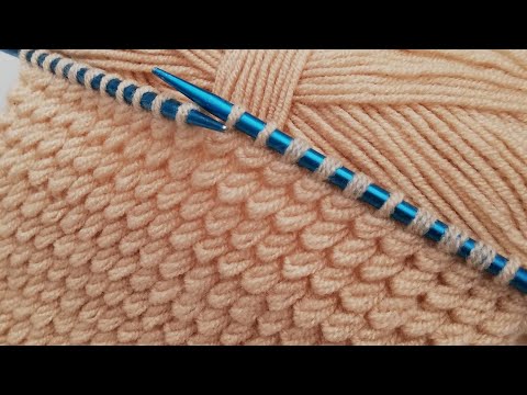 Üç günde yelek örün o kadar kolay iki şiş örgü modeli anlatımı ✔️crochet knitting.