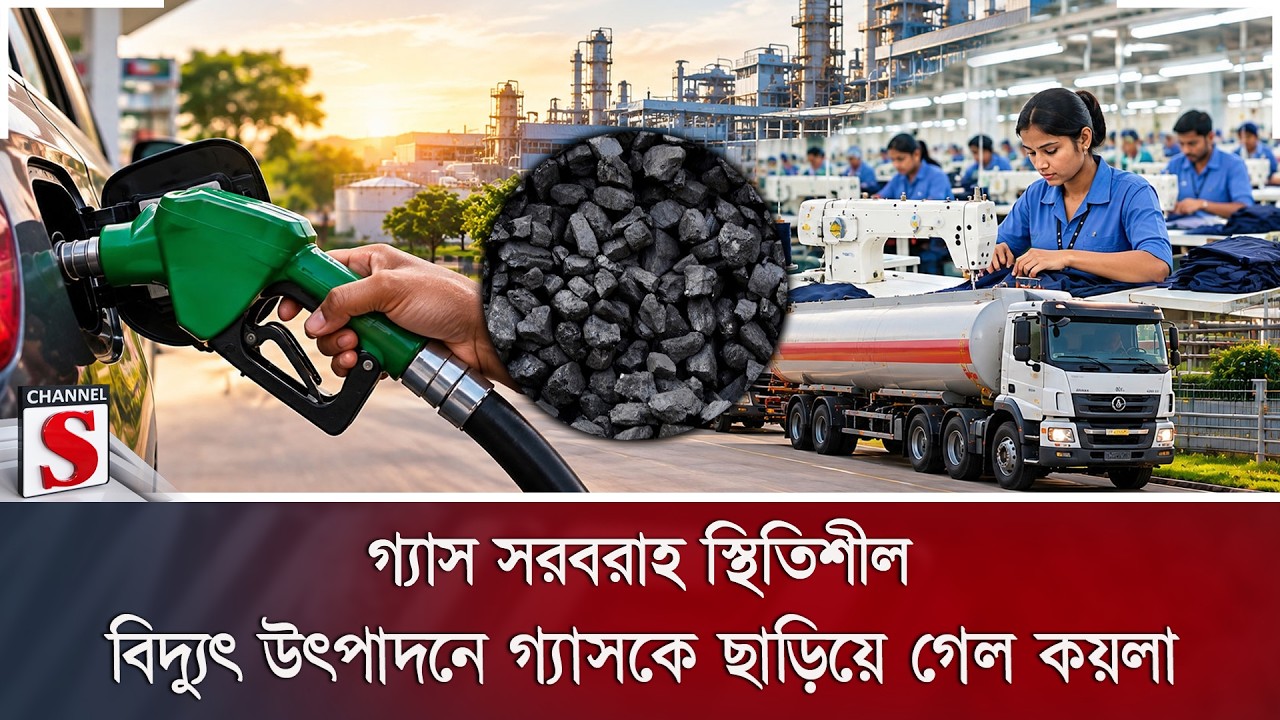 গ্যাস সরবরাহ স্থিতিশীল; বিদ্যুৎ উৎপাদনে গ্যাসকে ছাড়িয়ে গেল কয়লা | Channel S News