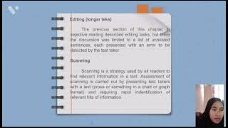 LLA group 8 : Assessing Reading
