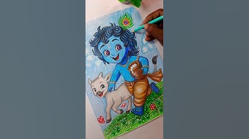 Jay Shri Krishna, 🌸#shorts #art #drawing #lordkrishna #cutekrishna