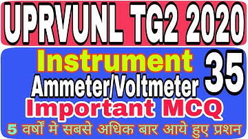 Class 35 UPRVUNL TG2 ISRO TECHNICIAN B INSTRUMENT ELECTRONICS MECHANICS IMPORTANT OBJECTIVE QUESTION