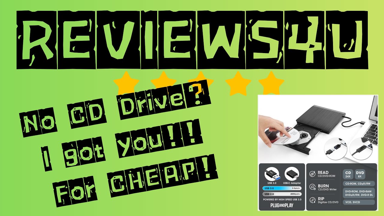 ROOFULL External CD DVD Drive | REVIEW - YouTube