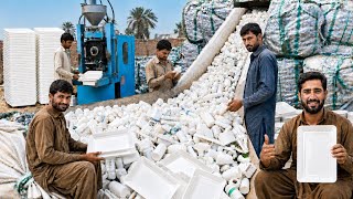 How Plastic Waste Turns Into Shiny White Trays | Amazing Recycling Factory Process