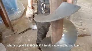 how to make an sectional auger flight