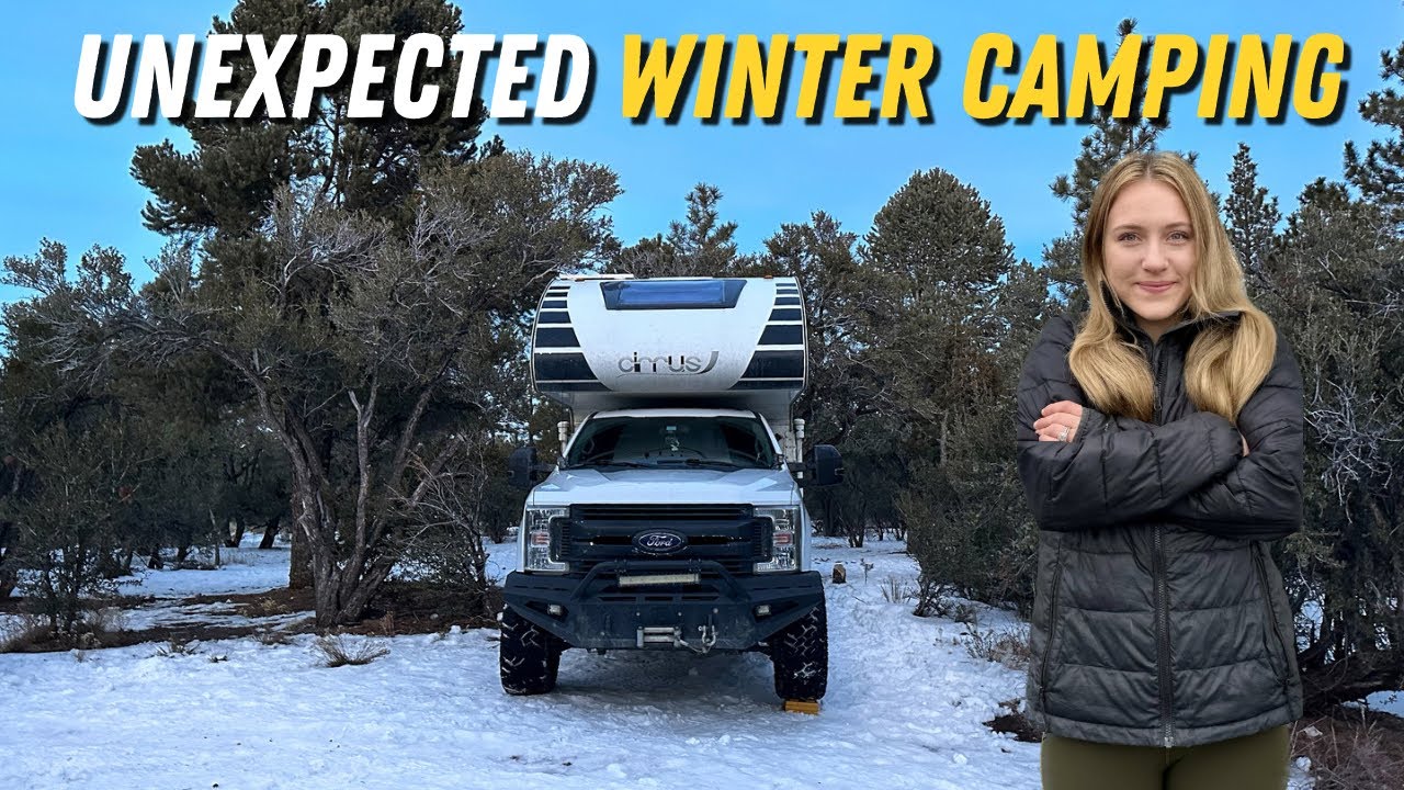 Icy Winter Truck Camping | Couple Living in a Truck Camper - YouTube