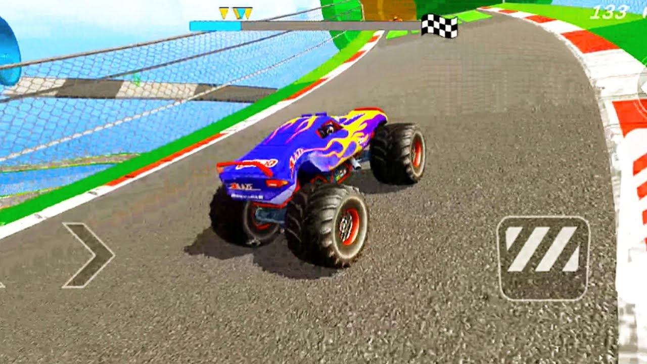 Impossible Monster Truck Stunt Racing | Gt Car Stunts 3D Game | Android Gameplay