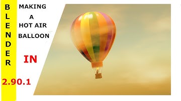 Blender Tutorial- Stylized HOT AIR BALLOON in blender 2.9 | Cycles