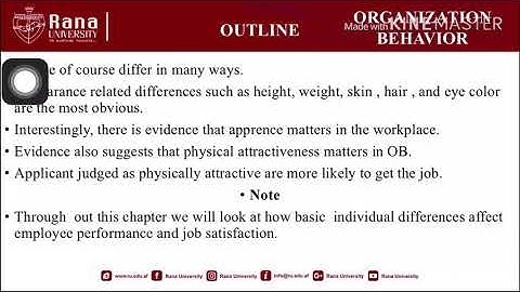 Organization behavior | Chapter#2 | Lecture # 1/2 | Foundations of individual Behavior