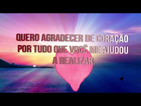 Video Mensagem de Agradecimento Gratidão Agradeço a Ti por Tudo