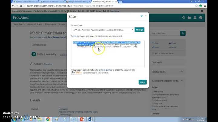 Formatting APA Annotated Bibliography