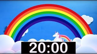 Rainbow Timer 20 Minutes with Music! Countdown Timer!