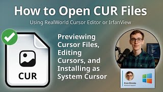 CUR फाइलें कैसे खोलें (RealWorld Cursor Editor या IrfanView) screenshot 1