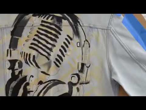 Custom Painted Denim Jacket - YouTube