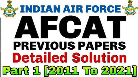 AFCAT Previous Year Question Solution | Afcat Previous Year Gk Question | Most Important Gk Question