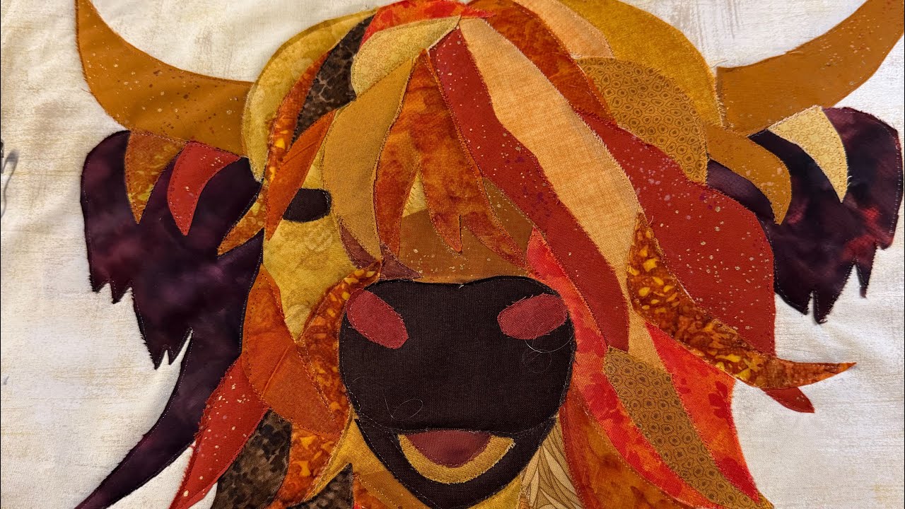 Quilting and sewing on Highland coo secret projects with Grunge fabrics. Jan 2026