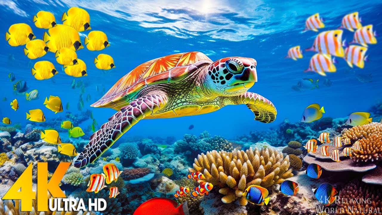 The Ocean 4K - Beautiful Coral Reef Fish in Aquarium, Sea Animals for ...