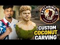 Sudhakar Custom Coconut Face Carving 😱 | Realistic Coconut Art | Exploring_08 #artist 