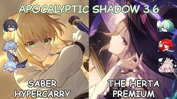 E0S1 Saber Hypercarry & E0S1 The Herta Premium - Apocalyptic Shadow 3.6 - Honkai: Star Rail