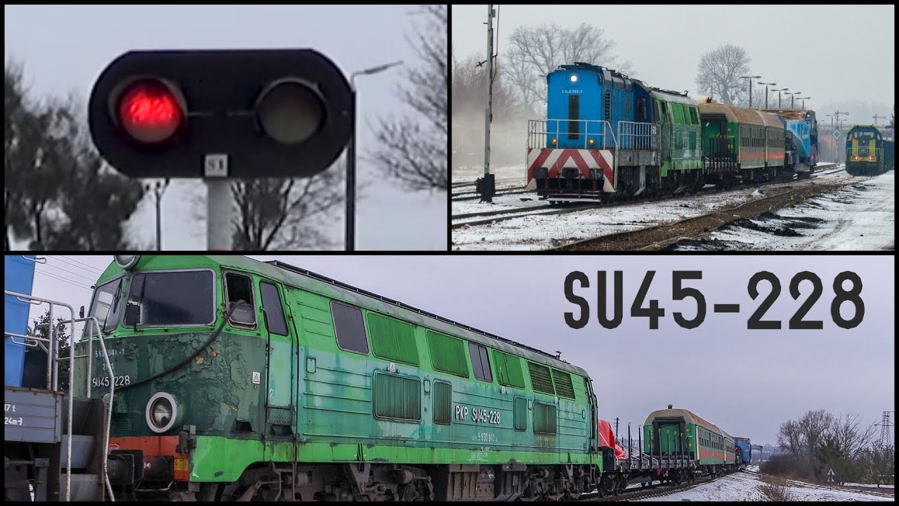 [4K] SU45-228 w pociągu z przekroczoną skrajnią - Kcynia i Nakło nad Notecią