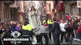 Caída de la Virgen en la Procesión dels Xiulitets 2014