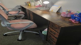 Huuger 47 Inch Computer Desk with 8 Fabric Drawers, Office Desk Work Desk Review